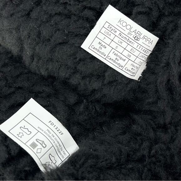 Koolaburra By Ugg Black Winter Boot Size 7 Suede Wool Lining Foldable Tall/Short - Picture 6 of 14